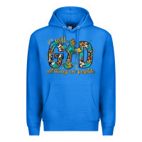 True Royal With God All Things Are Possible With Cross Premium Hoodie - BundleAndBundleShop