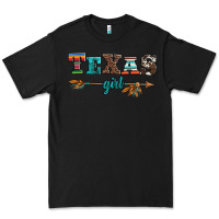 Black texas girl serape turquoise leopard cowhide arrow Premium Tee - Artiststas