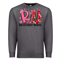 Charcoal Heather rn registered nurse valentines day Premium Sweatshirt - MaliasSmallBusiness