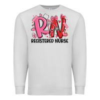 Dove Grey rn registered nurse valentines day Premium Sweatshirt - MaliasSmallBusiness