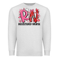 Oatmeal Heather rn registered nurse valentines day Premium Sweatshirt - MaliasSmallBusiness