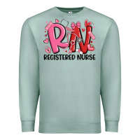 Seafoam rn registered nurse valentines day Premium Sweatshirt - MaliasSmallBusiness