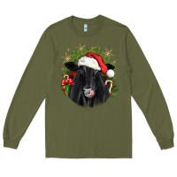 Army Green christmas black angus Long Sleeve Tee - JahusDesignShop