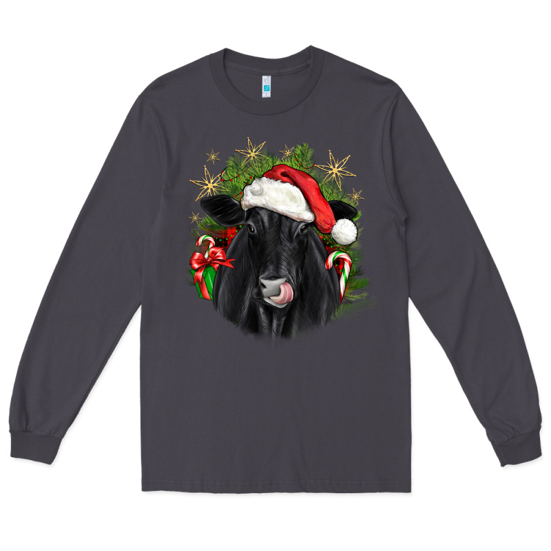 Christmas Black Angus Long Sleeve Tee by JahusDesignShop | Teevron