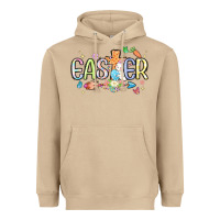 Mushroom easter cross with bunny Heavyweight Hoodie - MaliasSmallBusiness