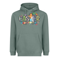 Sage easter cross with bunny Heavyweight Hoodie - MaliasSmallBusiness
