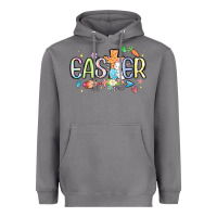 Easter Cross With Bunny Heavyweight Hoodie | Teevron