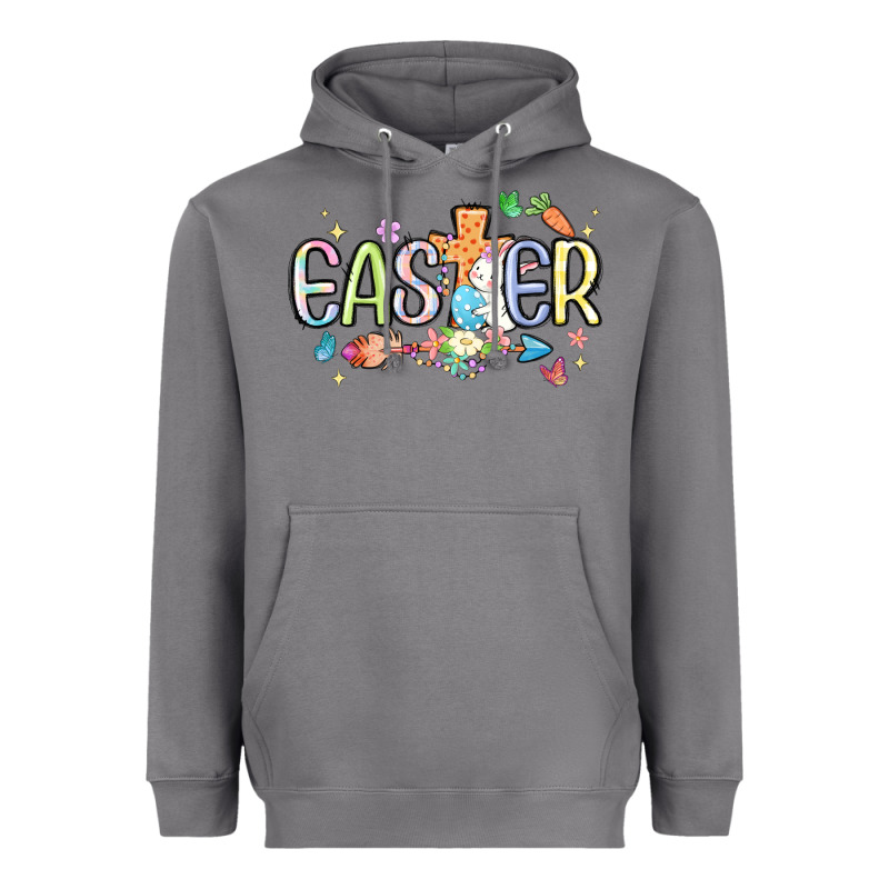 Easter Cross With Bunny Heavyweight Hoodie by MaliasSmallBusiness | Teevron