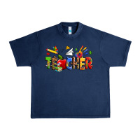Navy autism teacher Urban Heavy Tee - Zillion Design Studio