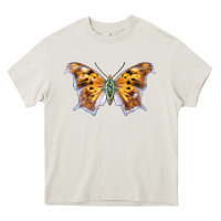 Cream Question Mark Butterfly Heavy Core Tee - LillyAllenDesigns
