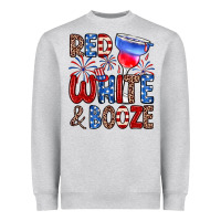 Heather Grey red white and booze Heavyweight Sweatshirt - Zillion Design Studio