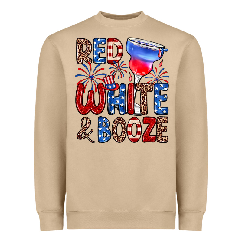 Red White And Booze Heavyweight Sweatshirt by Zillion Design Studio | Teevron