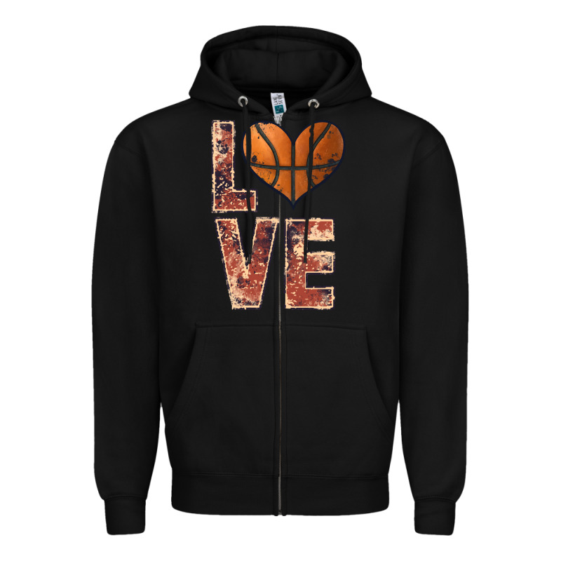 Basketball Love Zipper Hoodie by JahusDesignShop | Teevron