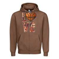 Chestnut basketball love Zipper Hoodie - JahusDesignShop