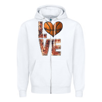 White basketball love Zipper Hoodie - JahusDesignShop