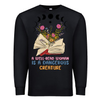 Black a well read woman is a dangerous creature Premium Sweatshirt - MaliasSmallBusiness