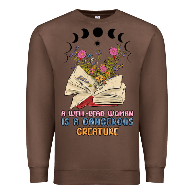 A Well Read Woman Is A Dangerous Creature Premium Sweatshirt by MaliasSmallBusiness | Teevron