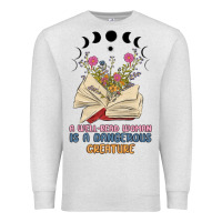 Oatmeal Heather a well read woman is a dangerous creature Premium Sweatshirt - MaliasSmallBusiness