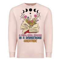 Pale Pink a well read woman is a dangerous creature Premium Sweatshirt - MaliasSmallBusiness