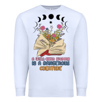 White a well read woman is a dangerous creature Premium Sweatshirt - MaliasSmallBusiness