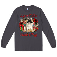 Smoke Christmas life is better with a pug Long Sleeve Tee - JahusDesignShop