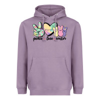 Lavender peace love peeps Heavyweight Hoodie - MaliasSmallBusiness