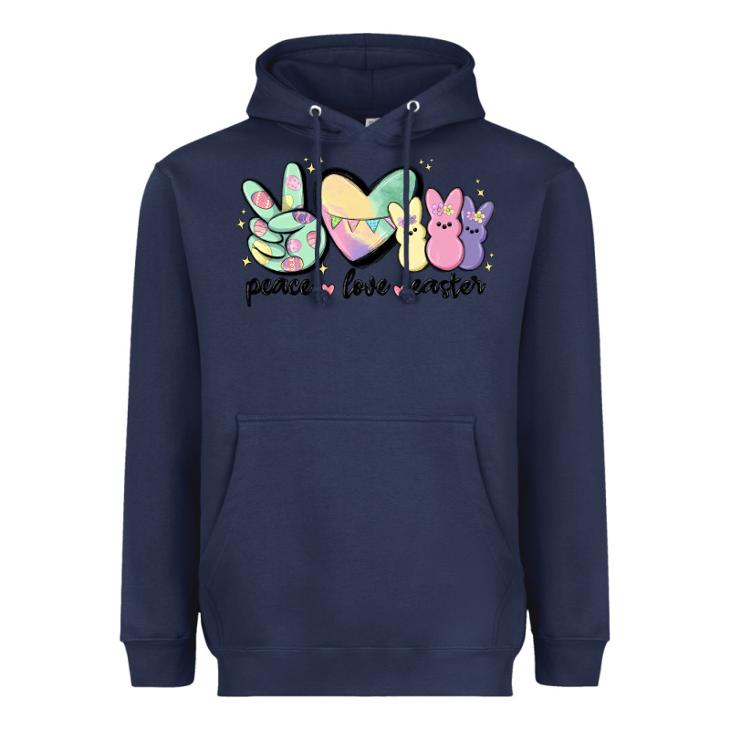 Peace Love Peeps Heavyweight Hoodie by MaliasSmallBusiness | Teevron