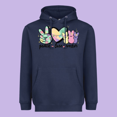 Peace Love Peeps Heavyweight Hoodie Designed By Maliassmallbusiness