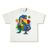 Pistachio autism trex Urban Heavy Tee - Zillion Design Studio