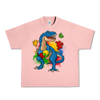 Salmon autism trex Urban Heavy Tee - Zillion Design Studio