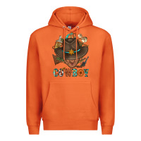 Carrot Western Cowboy Portrait With Cactus Premium Hoodie - BundleAndBundleShop