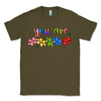 Army Green you are loved autism Classic Tee - JahusDesignShop