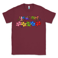 Burgundy you are loved autism Classic Tee - JahusDesignShop
