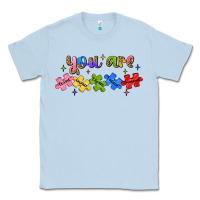 Dusty Blue you are loved autism Classic Tee - JahusDesignShop