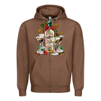 Chestnut Christmas martini  and martini bottle Zipper Hoodie - AdoDesignShop