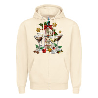 Sandshell Christmas martini  and martini bottle Zipper Hoodie - AdoDesignShop