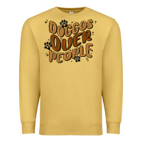 Antique Gold doggos over people Premium Sweatshirt - MaliasSmallBusiness