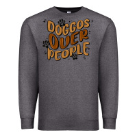 Charcoal Heather doggos over people Premium Sweatshirt - MaliasSmallBusiness