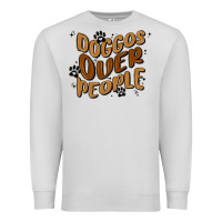 Dove Grey doggos over people Premium Sweatshirt - MaliasSmallBusiness