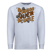 Heather Grey doggos over people Premium Sweatshirt - MaliasSmallBusiness