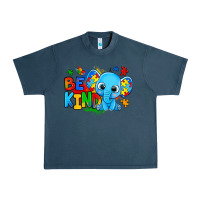Midnight Navy be kind autism elephant Urban Heavy Tee - Zillion Design Studio