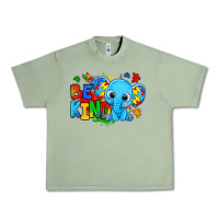 Oil Green be kind autism elephant Urban Heavy Tee - Zillion Design Studio