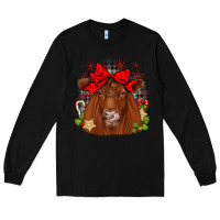 Black christmas red angus Long Sleeve Tee - JahusDesignShop