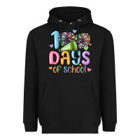 Black 100 days of school cheer Heavyweight Hoodie - MaliasSmallBusiness