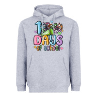 Heather Grey 100 days of school cheer Heavyweight Hoodie - MaliasSmallBusiness