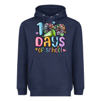 Navy 100 days of school cheer Heavyweight Hoodie - MaliasSmallBusiness
