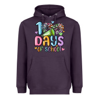 Plum 100 days of school cheer Heavyweight Hoodie - MaliasSmallBusiness