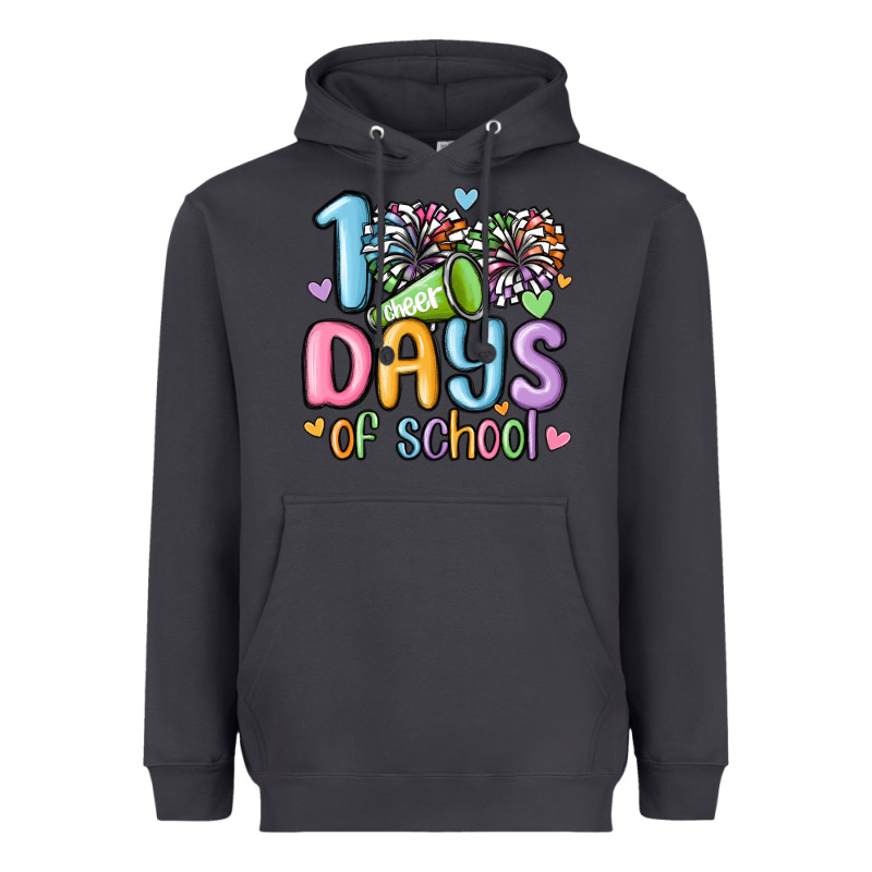 100 Days Of School Cheer Heavyweight Hoodie by MaliasSmallBusiness | Teevron