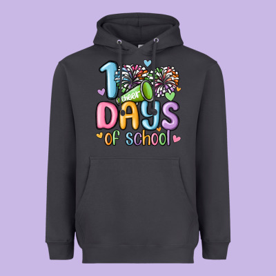 100 Days Of School Cheer Heavyweight Hoodie Designed By Maliassmallbusiness