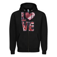Black football love Zipper Hoodie - JahusDesignShop